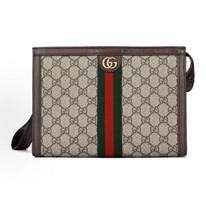 Gucci Ophidia Seno rašto G logotipas Dvigubas drobės rankinis krepšys Įprastas Vyriškas Blackwood/Rudas Box(Basic Set+Box) ruda/juodmedis
