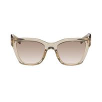 Saint Laurent Logotipo Spaudos Acetatiniai Kvadratiniai Saulės Akiniai Vyriški Akiniai Smėlio spalvos SL641 55