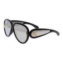 Loewe spalvų blokų dizaino acetatiniai piloto stiliaus akiniai nuo saulės Moteriški akiniai nuo saulės Juodi LW40132I01C F,Black