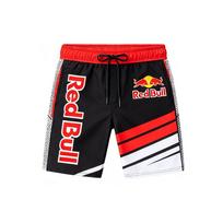F1 Red Bull Motorsport maudymosi šortai vyriški vasariniai greitai džiūstantys paplūdimio šortai atsitiktiniai sportiniai lenktynių stiliaus raišteliais surišami maudymosi šortai XS