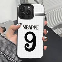 Futbolo S-Star M-MbappeS-S telefono dėklas, skirtas iPhone 17,16,15,14,13,12,11 Plus,Pro Max,XS,Spalvotas sidabru dengtas vidinis dangtelis iPhone16Se4
