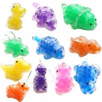 Mini Squishy Squeeze Dinosaur Fidget Toys with Water Beads Anti Stress Sensory..