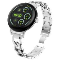 Stilingas grandinėlės nerūdijančio plieno dirželis Google Pixel Watch 3 4 45mm Metalinės grandinėlės reguliuojama apyrankė Laikrodžio dirželis Google Pixel Watch 1 2 3 4 41mm 45mm auksas