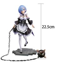 Anime Re:Zero figure Rem action Figure Cute maid Model statue Rem figurine Remu doll Collection Desktop Decoration Ornament Gift 22.5CM