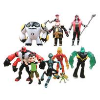 9 vnt./rinkinys Naujas Omnitrix BEN10 Gwen Ben Tennyson 10 Keturrankis XLR8 Degantisis Deimantinė galva Pilkoji medžiaga Kevinas Vienuolika Upchuck Modelis Žaislas