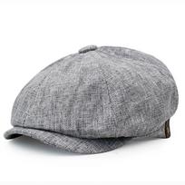 Wool Newsboy Cap Men Grey Herringbone Flat Caps Women Men British Painters Hat Soft Autumn Winter hats Octagonal Cap BLM09 S 54-56CM sidabras