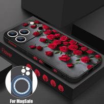 For iPhone 17 Pro Max Case Colorful Oil Painting Rose Flowers Pattern Magnetic For Magsafe Soft Cover For iPhone 16 15 14 13 Pro Max 17E 16E iPhone 16e/17e juoda