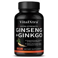 Ženšenis + Ginkgo biloba gerina protinį aiškumą ir koncentraciją. 120 kapsulių. 120 Capsules