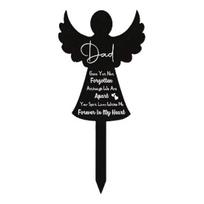 Pet Tombstone Religious Symbol Angel Shape Memorial Stone Pet Loss Gift Cat Dog Remembrance Headstone for Garden Yard