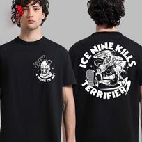 Ice Nine Kills X Terrifier 3 Slash Kill Laimingos Helovino 2024 m. Marškinėliai PA1210_17 Unisex Marškinėliai XXL