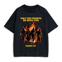 Tegu Ketvirtoji bus su tavimi Daniel 3:17 Ugnies Krosnies Medvilniniai Marškinėliai Dydis S3XL Unisex Marškinėliai M