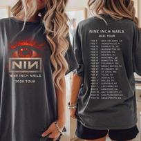 Nine Inch Nails 2026 Tour Rock Band TShirt Unisex T-Shirt S