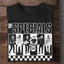 Retro The Specials grupės Angliškos muzikos dovana gerbėjui Juodi visų dydžių marškinėliai AR231 Unisex T-shirt XXXXL