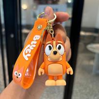 6Pcs Animation Bluey Family Doll Creative Car Chain Keychain Bag Pendant Exquisite Children'S Backpack Pendant Couple Present