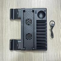 For PS4 / Slim / Pro Host Multi-function Cooler Pad P4 / Move Handle Double-seat Charger Disc Rack 21*23*30.5cm juoda