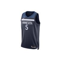Nike Dri-FIT NBA Swingman marškinėliai Dryžuoti raidės numeris V formos iškirptė be rankovių Krepšinio marškinėliai Edwards marškinėliai Vyriški marškinėliai Mėlyni DN2013-427 M gray