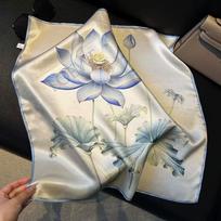100% natūralus tikras šilko skara moterims bandana kvadratinės skaros apvyniojimas skarelė šilkmedžio mada prabanga aukštos kokybės hidžabas foulard femme Real Silk 53x53cm