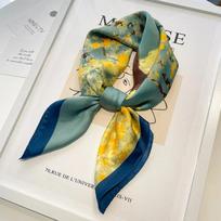 70*70cm Šilko pojūčio skara Kvadratinė Moteriškos kaklo juostos Plaukų juosta Panelės Madingas spaudinys Foulard Moteriška skarelė Bandana 70CM