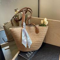 Large-capacity Seaside Vacation Beach Bag Casual Single-shoulder Tote Bag chaki