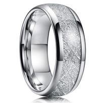 Fashion 8mm Men Stainless Steel Rings Inlay Galaxy Style Purple Abalone Shell Rings For Men Wedding Engagement Band Jewelry Gift 7 white