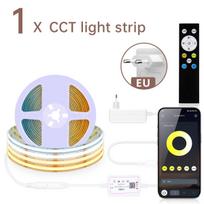 Bluetooth CCT COB LED juosta 2700K-6500K pritemdoma lempa LED juosta programėlės valdymas kambario virtuvės dekoratyviniam apšvietimui 24V 2M 5M 2M