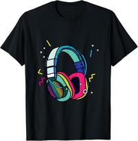 Music Sound Headphones DJ Funny Gift For Disk Jockey T-Shirt 3XL