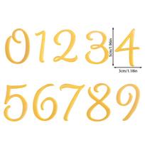 Golden Number 0-9 Mirror Acrylic Cake Toppers Birthday Number Cake Decoration For Kids Adult Wedding Anniversary Party Supplies