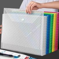 100 vnt. didelės talpos A4 skaidrios plastikinės aplankų maišeliai su spaudžiamomis sagtelėmis studentams ir egzaminų laikymui Thickened Upgrade [40 pieces]