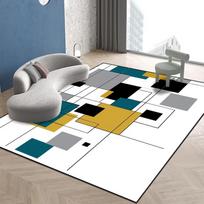 Modernūs lengvo prabangos kilimai svetainei Geometrinis dekoras Daugiaspalvis kilimas Namų sofos zonos kilimėliai Miegamojo dekoravimas Minkštas kilimėlis 60*90cm