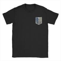 Men Printed T-Shirts Attack on Titan Survey Corps Amazing Cotton Tees Women Short Sleeve T Shirt O Neck Clothing Graphic S