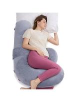 MOMCOZY pagalvė nėščioms ir maitinančioms F formos (Velvet grey)