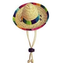Meksikietiška Sombrero Mini skrybėlaitė nuo saulės Šiaudinė Šuniuko kostiumas Naminių gyvūnėlių skrybėlė Naminių gyvūnėlių reikmenys Šuns kepuraitė Šuns galvos apdangalas