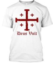 Deus Vult DEUS DULT  Made in the USA Size S to 5XL Unisex T-Shirt S