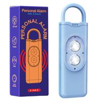 Self Defense Siren 130 DB Loud Siren Emergency Alert Keychain with Strobe Light for Women Teens Kids & Seniors mėlyna