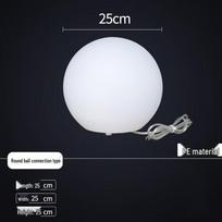 UOSU 25CM Outdoor Solar & Plug-in Moon Lamp