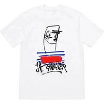 2026 New Model Tee White Cobranded Short Sleeve Jean Paul Gaultier Tee Tshirt Summer Fashion High Quty Cotton Short Sleeve S