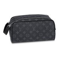 Louis Vuitton Dopp Kit Monogram dengtas drobės ir plaunamo audinio kosmetinė vyriška kosmetinė juoda M46354 Basic Set (Bag+Dust Bag)