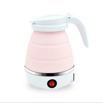 Elektrinis virdulys Sulankstomas Silikoninis Nešiojamas Vandens Virdulys 1l Mini Mažas Vandens Viriklis Kempingo Virdulys Pink1#0