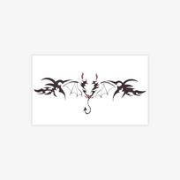 Dark Succubus Demon Bat Tattoo Sticker Waterproof And Long-Lasting Cool Collarbone Simulation Tattoo Sticker 9*15CM