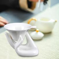 Porcelain Ceramic Tea Infuser Kung Fu Leak Filter Ceremony Accessories Strainer