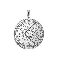 Teamer Solomono raktas pakabukas ant kaklo nerūdijančio plieno vintažiniai papuošalai amuletai antgamtiškas Mėnulis Saturnas Jupiteris Saulė Venera Silver white