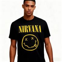 Nauja roko grupė Nirvana vyriški 100% medvilnės marškinėliai hip-hop stiliaus Vyriški ir moteriški oversized Y2K marškinėliai Laisvi kasdieniai lauko gatvės XL
