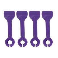 4 Pieces Silicone Dishwasher Goblet Holder Anti-Slip Space Saving Wine Glass Clip Hanging Wine Glass Rack Washing Assistant violetinė