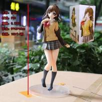 26CM Anime figūrėlė Ogiwara Sayu Skusti barzdą ir pasiimti moksleivę Sėdinčios uniformos Modelis Papuošalai Kolekcija Lėlės Žaislai Dovana With box