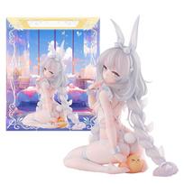 18CM Anime Game Azur Lane MNF Le Malin Figure Lazy White Rabbit 1/4 Listless Lapin Ver TF Edition Model Toy Gift Action Figure No box