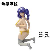 Anime Azur Lane Rn Pola Figūrėlė Nelaimė prie vandens Maudymosi kostiumo versija Klūpanti poza Veiksmo figūrėlės Hentai Seksualios figūrėlės Modelis Lėlė 16cm