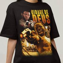 DIEVO MIESTAS Retro marškinėliai Cidade de Deus Alexandre Rodrigues  Alice Braga Vinta Unisex marškinėliai S