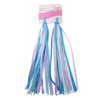 Kids Bike Handlebar Streamers Scooter Streamers For Boys And Girls Colorful Bicycle Ribbon Streamers 2 Pcs Plastic Spinning Bike mėlyna