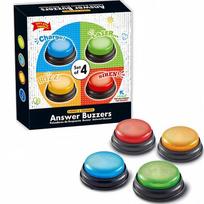 Viktorinos buzzer rinkinys klasei Elektroninis žaidimų šou buzzer 4 žaidėjų atsakymų sistema LED greito atsakymo mygtukų rinkinys