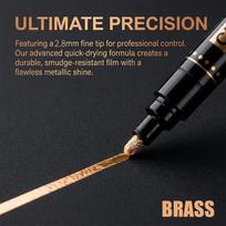 Chrome Markers Mirror Effect Paint Pen 2.8Mm Medium Tip Waterproof Liquid Chrome Marker For Plastic Metal Glass Wood Car Model Set
